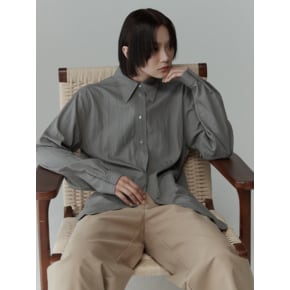 POINT COLLAR LONG SLEEVED SHIRT GY