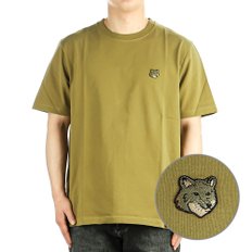 [부산점] [부산점] 24SS (MM00127KJ0118 KHAKI GREEN) 남성 볼드 폭스 헤드 반팔 티셔츠