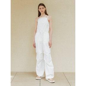 parachute sleeveless jumpsuit (ivory)