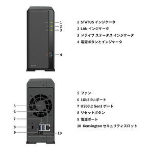 Synology NAS 1 CPU 1 GB DiskStation 킷 베이 DS124G[가이드북 첨부] 쿼드 코어 탑재 메모리