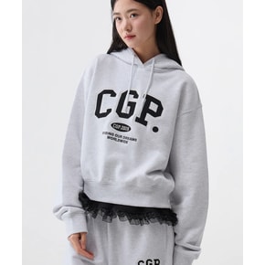 [CGP] (우먼) CGP 아치 로고 크롭 후디-멜란지그레이 (CBDWWTH0020)