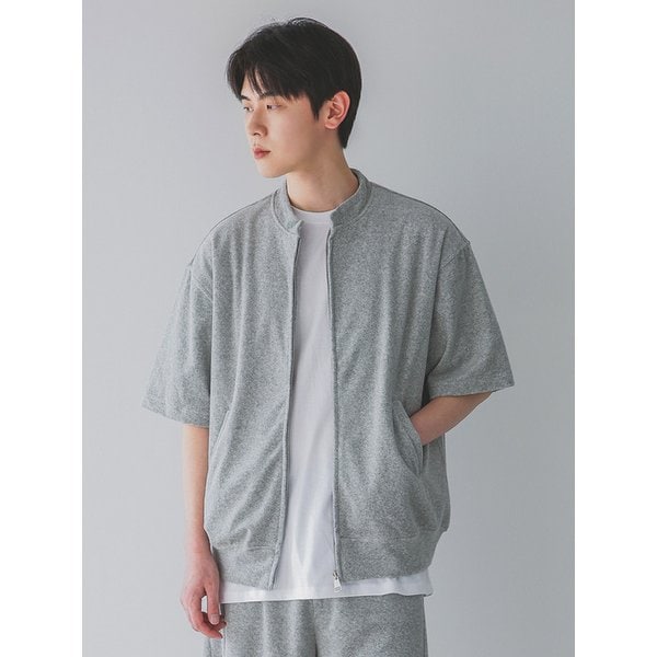 [DE LUXE] 무지 테리 반팔 집업 DLX4602 (4 COLOR)