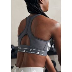 4147146 Adidas Medium support sports bra - grey six/white 70982205