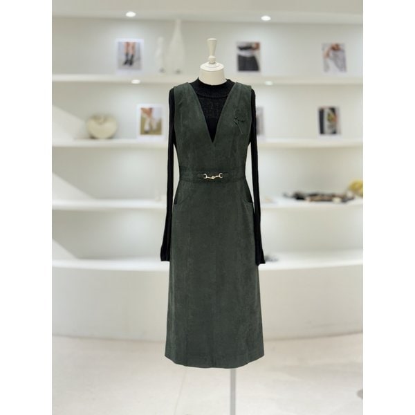 [여주점] 여성 스웨이드 레이어드 원피스 (D244MSE039)