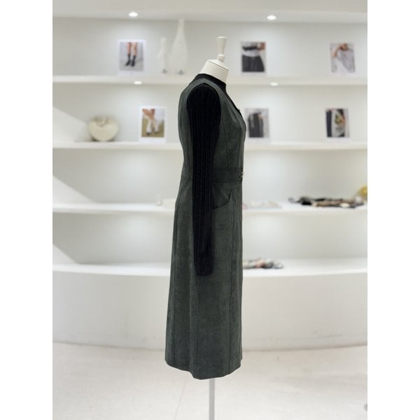 [여주점] 여성 스웨이드 레이어드 원피스 (D244MSE039)