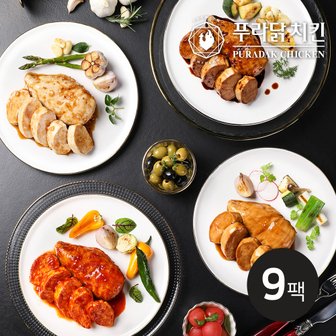 푸라닭치킨 [푸라닭] 소스 통 닭가슴살 100g 4종 9팩