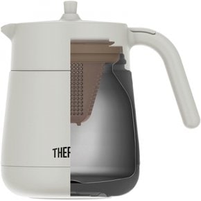 써모스 진공 단열 찻주전자 스트레이너 700ml 라이트 그레이 TTE-700 LGY