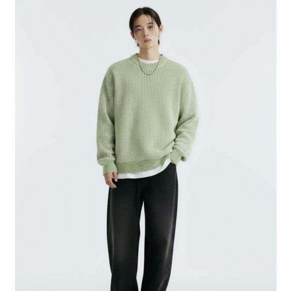 [시흥점] 골지짜임 세미오버핏 니트(남여공용)/JGZZ51A01GN