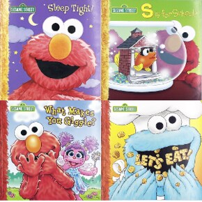 Worldbook365 세서미스트리트Sesame Street C엘모 빅버드 쿠키몬스터 어니4종택1