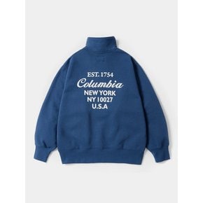 CU BIG SCRIPT TERRY H/ZIP SWEATSHIRTS 프렌치블루