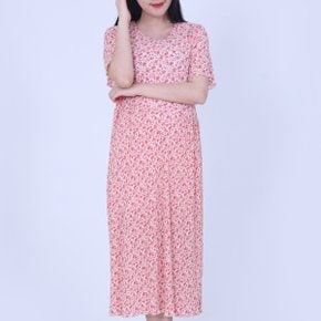 여성 봄 여름 냉장고 플리츠 원피스 촌캉스 꽃 주름 반팔 꽃무늬 중년 77 88 99