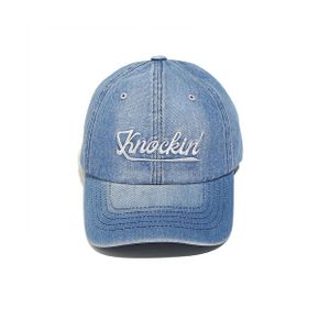 오가프 Washed Denim Knockin Logo B.B Cap Blue 271706