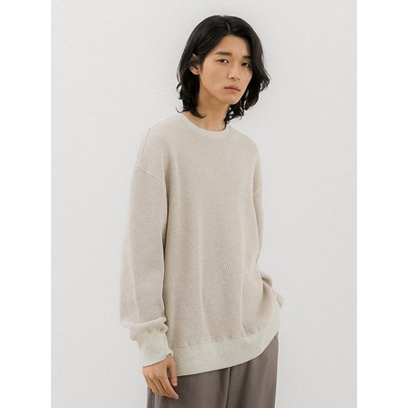 발루트 SABLE WAFFLE SWEAT SHIRT CREAM