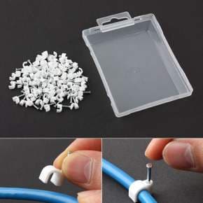 케이블클립 고정 못형 홀더 선정리 100pcs 6mm X ( 1매입 )