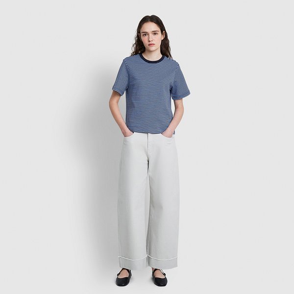 여 와이드 롤업 데님 팬츠 J126201082082