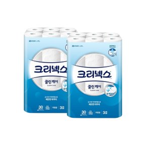 크리넥스 3겹 더도톰한 클린케어 25Mx30롤x2팩