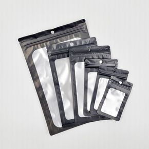 지퍼백(6cm 포장용 컬러 X 반투명 블랙 10cm)