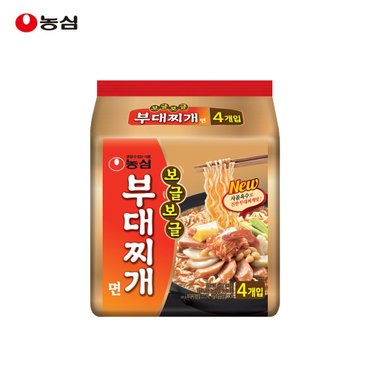 농심 보글보글부대찌개면 127g 4개