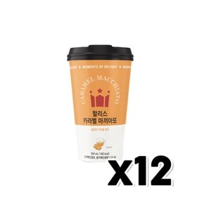 할리스 카라멜마끼아또 컵커피 300ml x 12개