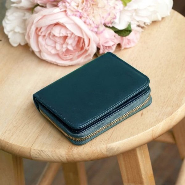 중지갑 F8007 여성지갑 똑딱이지갑 지퍼 천연소가죽 (WFJHPL9)