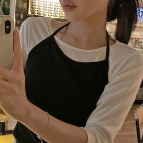 [쫀쫀함/여리핏] 고퀄후라이스 레이온스판 보트넥 7부 티셔츠 P000CQSM