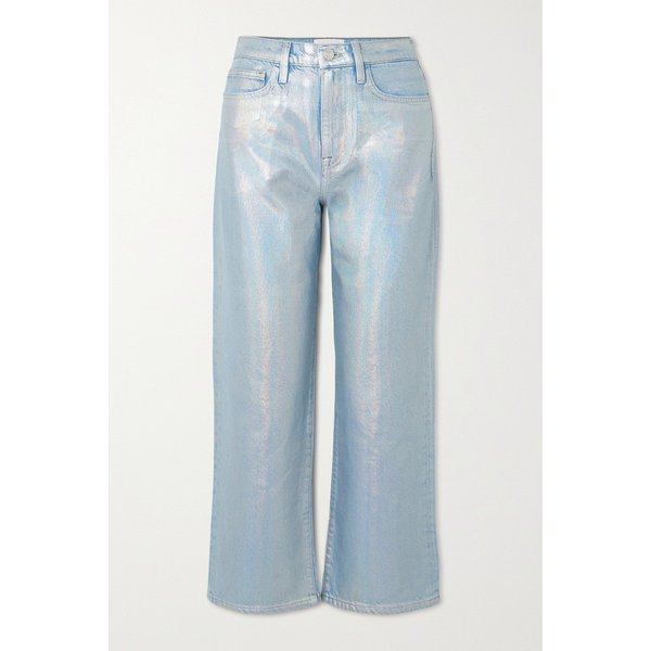 르 제인 크롭 이리디센트 하이웨이스트 스트레이트 진 1647597325681688