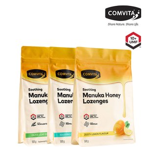 콤비타 UMF10+ 마누카꿀 로젠지 180g 3종 세트(레몬/쿨민트/올리브잎)