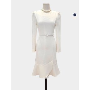 (벨트set)  프릴 진주단추 원피스_YMSH25SS555