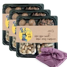  [보자기포장] 정월대보름 푸른기운 가득 부럼 혼합 견과세트 230g x 3개묶음