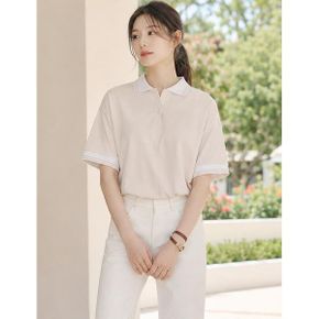 배색 포인트 코튼혼방 카라티셔츠 GAMBL05G _P336011081