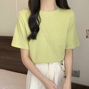/ NT315 여성 엠보싱 베이직 반팔 티셔츠