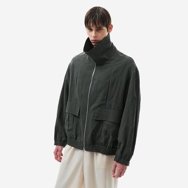 지오송지오 하이넥 멀티포켓 점퍼 차콜 ZH3JP352CH