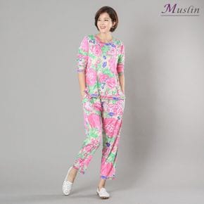엄마옷 라이트꽃나염 상하세트홈웨어 MQG128680 마담 미시 중년여성 빅사이즈 .._P435532821