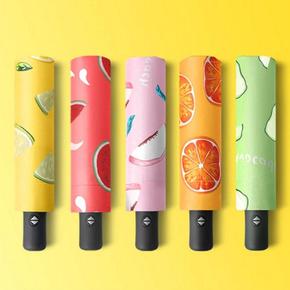 과일 접이식 3단 자동우산 겸용 암막 양산 UV 자외선차단 우양산 양우산