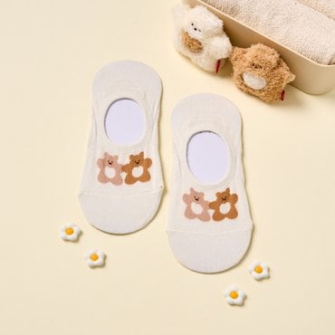 모던하우스 [버터샵] 올데이 버터곰 포인트 페이크삭스 1P 아이보리