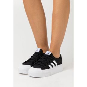 1668868 adidas 아디다스 오리지널 NIZZA PLATFORM - 트레이너 코어 블랙/풋웨어 화이트