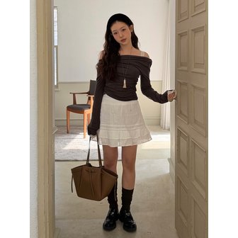 폴뉴아 LAY FOLD SKIRT [WHITE]