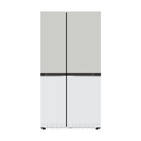 LG전자 정품판매점 디오스 오브제컬렉션 베이직 양문형 냉장고 S834MGW1D
