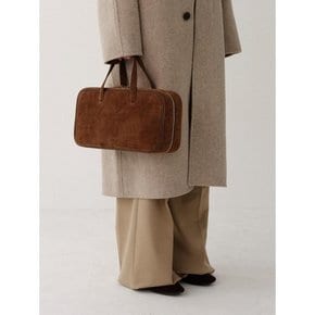 로서울 Tin square tote bag Suede Chestnut