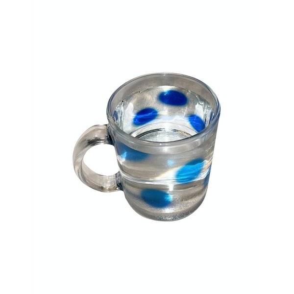 Big blur dot glass mug (blue/gloss)