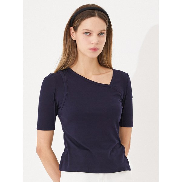 Cut-Out Sleeved T_NAVY (SA4STN1_45)