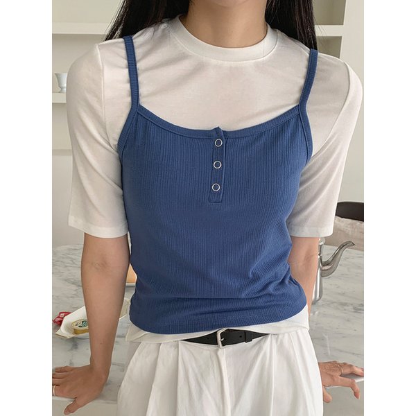 Ring Snap Sleeveless - Vintage Blue
