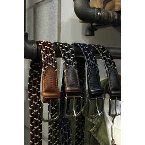 이태리직수입 트위스트스판벨트 4COLOR 소가죽투컬러위빙벨트 f-abelt50