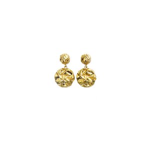 Crease round drop Earring