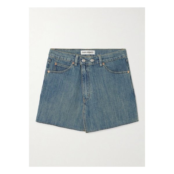 아워레가시 커버 프레이 데님 미니 스커트 블루 1647597331865315