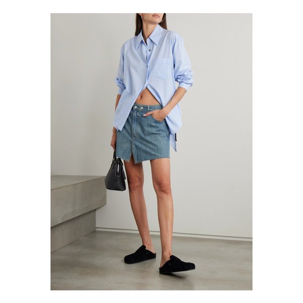 아워레가시 커버 프레이 데님 미니 스커트 블루 1647597331865315