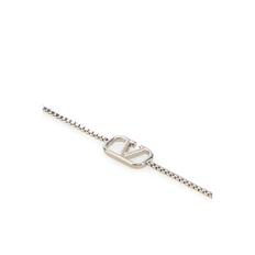 VALENTINO GARAVANI  Silver metal VLogo Signature bracelet SILVER