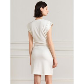 YY_Asymmetric fitted dress_WHITE