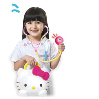 오너클랜 유아 아동 헬로키티 병원 의사 역할 놀이 가방 장난감