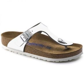 우먼 Birkenstock 지제 소프트 풋베드 천연가죽 - 실버 1003675